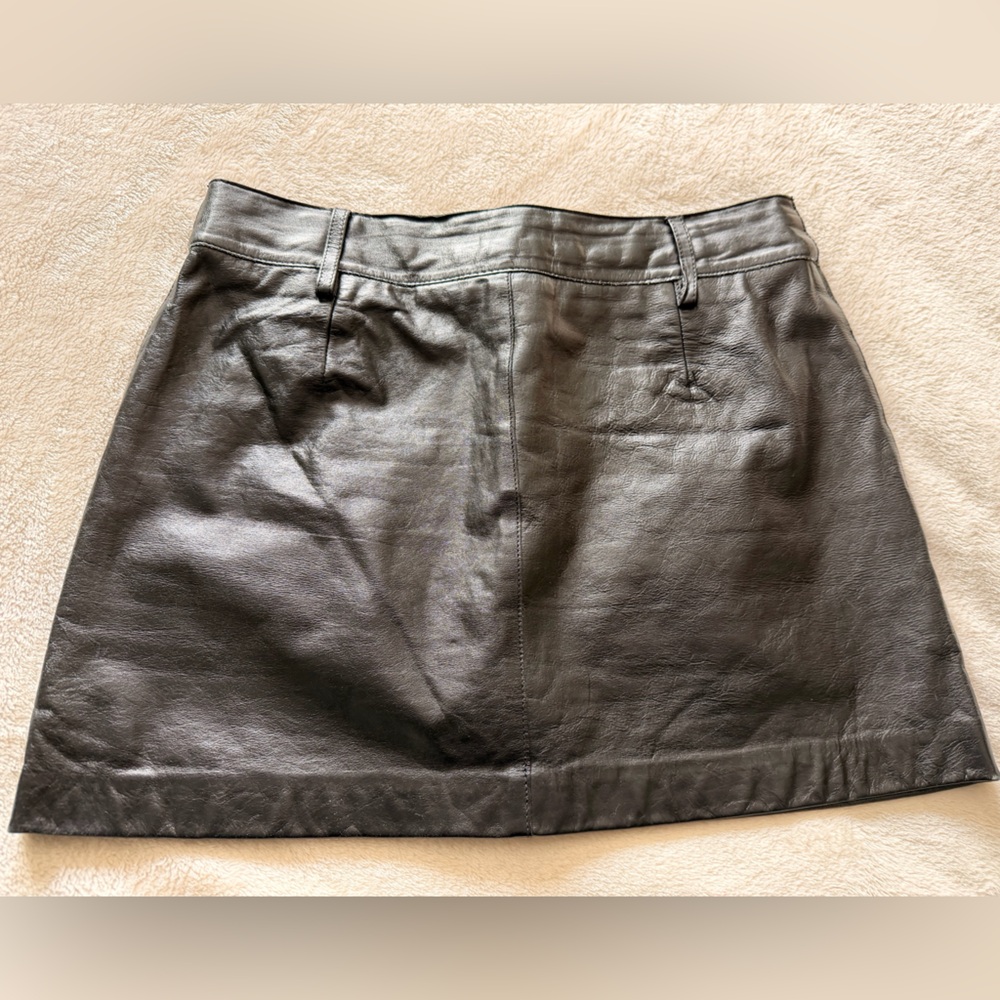 Old Navy Black Leather Skirt
